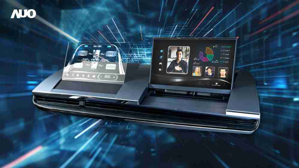 壹号平台Micro LED Display HMI解决方案打造透明Micro LED前座仪表，，呈现信息并保留驾驶视野开阔；亦为副驾驶座乘客打造收放自如的Micro LED屏幕，，，在不影响显示质量的前提于显示区内建镜头，，让用户能与视讯对象直接眼神接触，，，提供绝佳的双向沟通体验