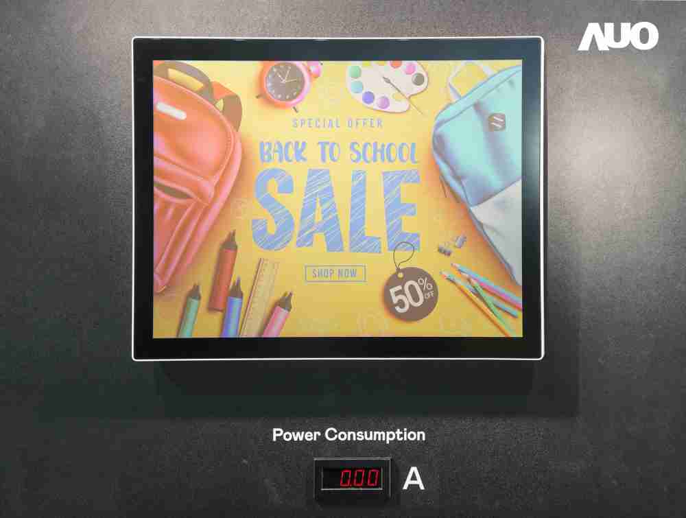 壹号平台展示胆固醇液晶超低耗能户外全彩显示器，，，，ChLC（胆固醇液晶）以双稳态技术使静态显示零功耗，，，，具省电、、、、高彩度、、、环保的特性，，还整合软硬件系统解决方案，，可透过单一云端平台管理